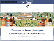 Tablet Screenshot of cognac-peyrot.com